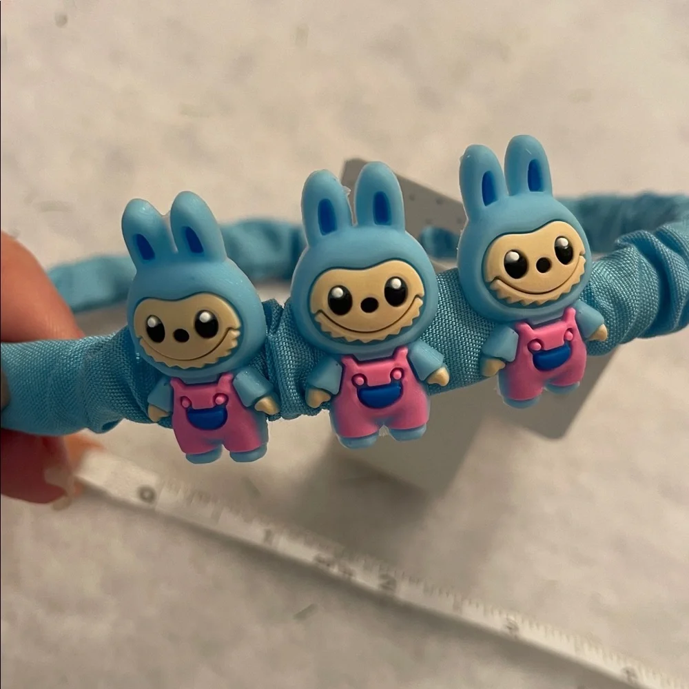 Blue monster cartoon labubu Headband for Kids or adults